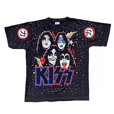 Vintage Kiss Rock Band Promo Shirt All Over Print Single Stitch Reprint  • $60