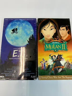 E.T. The Extra Terrestrial Sealed 1988 VHS And Walt Disney Mulan 2 ( II ) Lot • $19.99
