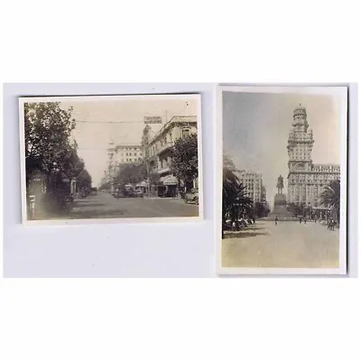 MONTEVIDEO Two Views In The City - Vintage Photograph C.1930 • $2.51