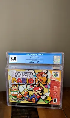 NEW ✹ Paper Mario ✹ Nintendo 64 N64 Game ✹ CGC GRADED 8.0 A+ ✹ WATA VGA • £1746.92