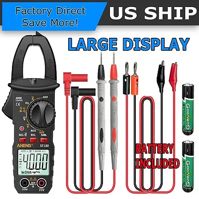 Digital Multimeter Tester AC DC Volt Amp Clamp Meter Auto Range LCD Handheld • $15.95