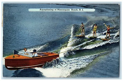 1930 Aquaplaning At Manasquan Beach New Jersey NJ Posted Vintage Postcard • $9.72