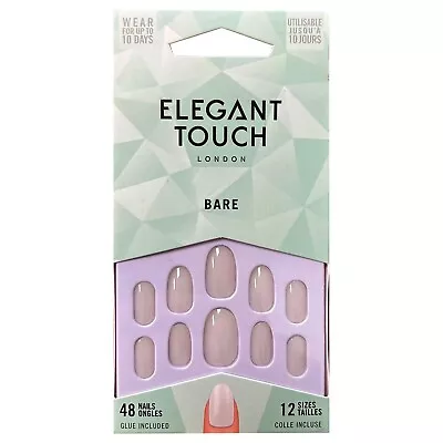 Elegant Touch Bare False Nail Tips Wear Up To 10 Days 48 Fake Nails • £4.49