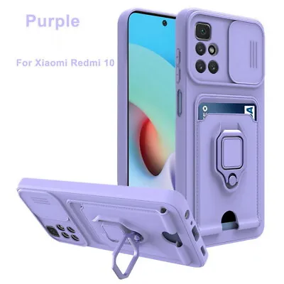For Xiaomi Redmi Note 10 9T Mi 11 Lite Magnetic Ring Holder Card Slot Case Cover • $7.25