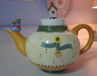   Home In The Garden  Teapot By Vandor Pelzman Designs • $37.50