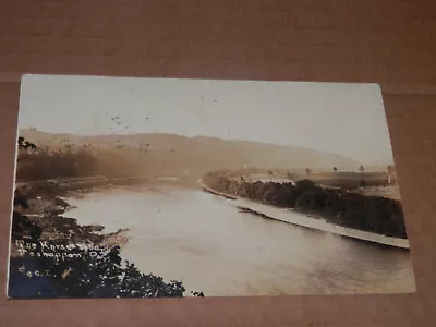 Meshoppen Pa - 1913 Real Photo Rppc Postcard - The Horsehoe - River - Wyoming Co • $16.50