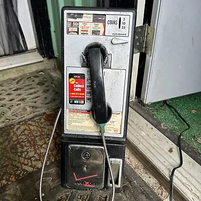 Vintage Phone Booth Payphone ￼Push Button Telephone GTE Frontier Verizon Coin • $165