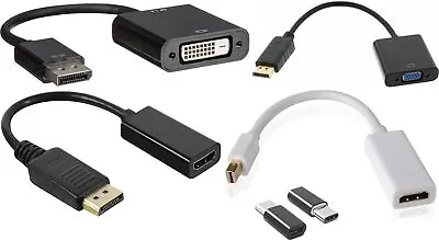 $2.65 • Buy DisplayPort HDMI DVI VGA Adapter Converter Convertion Plug Mini DP Display Port