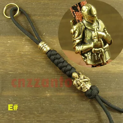 Brass Bronze Lanyard Bead Skull / Helmet / Warrior Paracord Beads For Knife EDC • $13.99