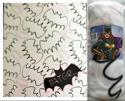 Licensed DC COMICS BATGIRL Kids Girls Soft Polar Fleece Throw Rug Light Blanket • $29.95