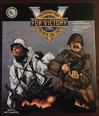 V For Victory:  Velikiye Luki - 1942 (PC - 3.5 In Floppy Disk) - BIG BOX -CIB • $15