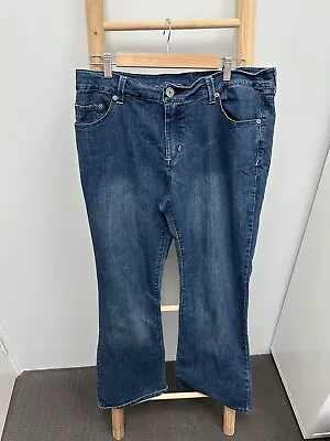 City Chic Denim Blue Flare Jeans Size 14 Plus Size • $15