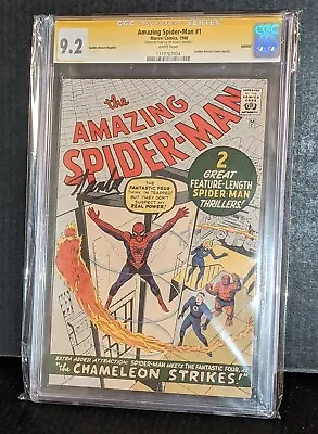 Amazing Spider-Man 1 CGC 9.2 SS 1966 Golden Record Reprint Auto Sig Stan Lee GRR • $6995