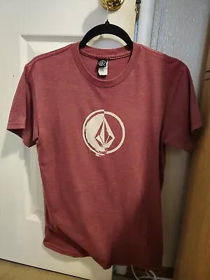 Mens T-Shirt Volcom  Center Chest Logo  Burgundy Red Small • $10