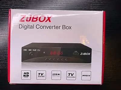 ZJBOX Digital TV Converter Box For Analog HDTV Live 1080P Record & Playback USB • $25.51