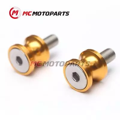 Gold M6 Swingarm Paddock Stand Spools For Yamaha YZF R6S 03 04 05 06 07 08 • $24.03