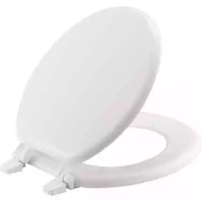 NEW Round Closed Front Enameled Wood Toilet Seat In White Durable & Wood Finish • $9.46