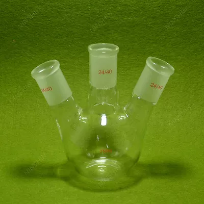 $18.92 • Buy Flat Bottom Flask,250ML,24/40,3 Neck,Three Neck,Chemistry Lab Glassware