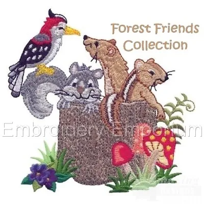 Forest Friends Collection - Machine Embroidery Designs On Cd Or Usb 4x4 5x7 • £11.95