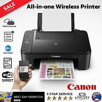 $77.67 • Buy Canon Wireless Printer Student Home Office Print Photo Scan Copy Document Inkjet