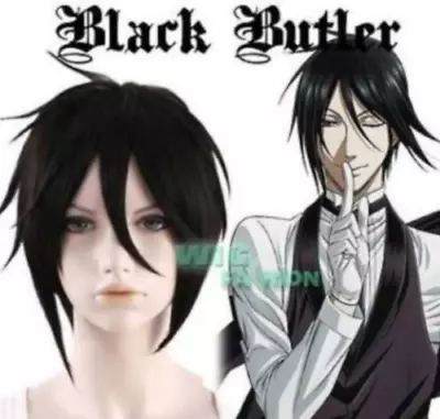 $13.99 • Buy BLACK BUTLER Sebastian Michaelis Short Black Anime Cosplay Hair Wig