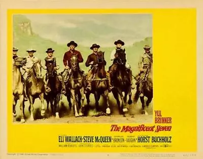 THE MAGNIFICENT SEVEN Movie POSTER 11 X 14 Yul Brynner Steve McQueen O • $11.95