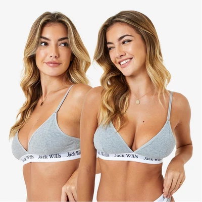 £33.99 • Buy Jack Wills Womens Biddstone Multipack Bralette 2 Pack Underwear Comfortable Bra