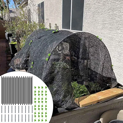 £14.75 • Buy 42/70pcs Greenhouse Hoops Plant Grow Tunnel Garden Support Frame Accessories UK