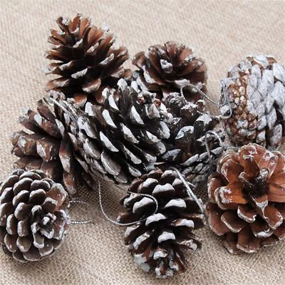 9PCS Christmas Gold Pine Cones Baubles Xmas Tree Decorations Ornaments Decor YA • $9.22