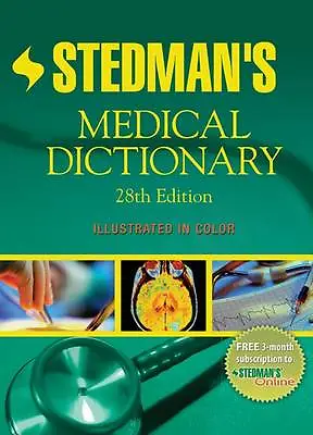 Stedman's Medical Dictionary - Hardcover 0781733901 Stedmans • £5.65