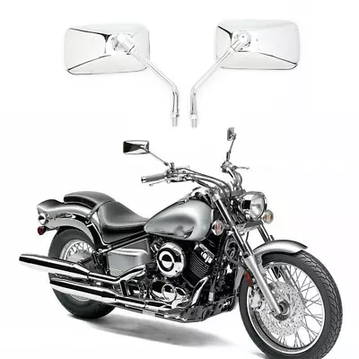 Rectangle Motorcycle Mirrors For Yamaha V Star XVS 250 650 950 1100 Dragstar 250 • $29.89