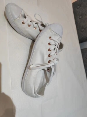 £9.99 • Buy Ladies's All Star Preowned Converse White UK7 Upper Textile Sole Rubber 
