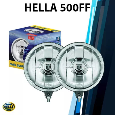 (Pair) Hella Rallye 500FF Driving Lamp 005750941 12V 55W H3 Halogen Spot Light • $189