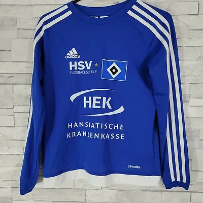 Hamburger SV Football Shirt Blue Age 9-10 Long Sleeved ADIDAS CLIMALITE • £11.50