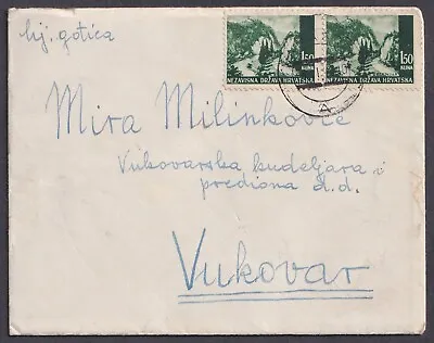 Croatia 1942 Letter Varazdin To Vukovar • $10