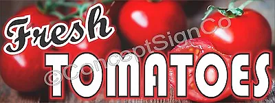 3'x8' FRESH TOMATOES BANNER Outdoor Sign LARGE Farm Fruit Stand Farmers Market • $68.49