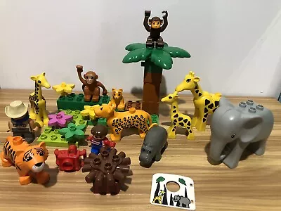 Lego Duplo Jungle Safari Zoo Animal Bulk Lot X 10 Giraffe Elephant Monkey Tiger • $50