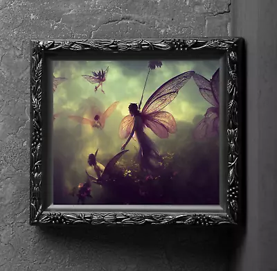 Fairy Dwelling Art Print Wall Hanging Picture Photo Magic Fairies Flying Decor • $7.99