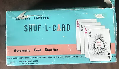 VINTAGE BATTERY POWERED WACO SHUF-L-CARD AUTOMATIC CARD SHUFFLER Works • $13.49