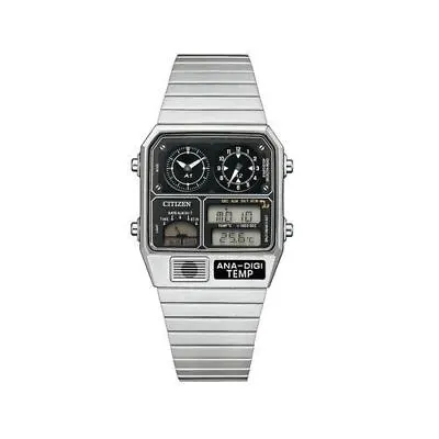  New  CITIZEN ANA-DIGI TEMP JG2101-78E Silver Men's Watch In Box From Japan • $456.64