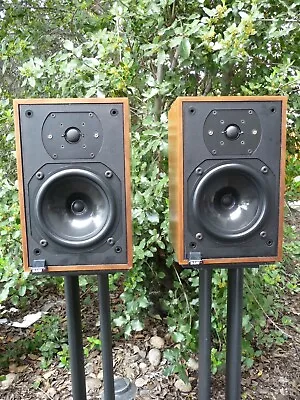 Vintage Bowers And Wilkins B&W DM12 Audiophile Speakers W Stands • $350