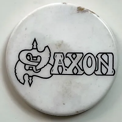 RARE Vintage Early 1980s SAXON Pin UK Metal Band Button 1.25  Pinback Badge • $8.25