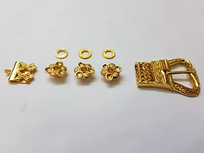 £33.80 • Buy Medieval Garter Buckle And Fittings. New Reproduction 23 Carat Gold Plated