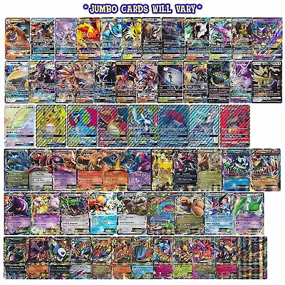 Pokemon 5 Card JUMBO Lot : Oversized Mega EX GX V Vmax Ultra Rare • $20.19