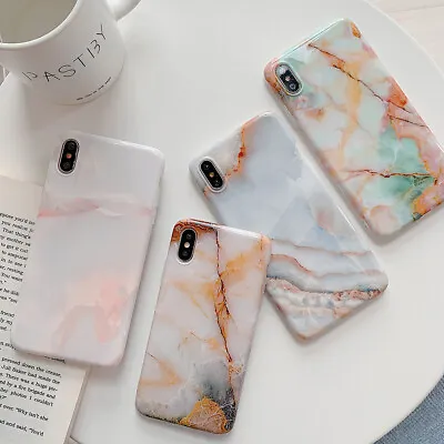 $12.87 • Buy For IPhone 12 11 Pro Max Min XS XR 7/8/SE2 Case Marble Shockproof Phone Cover