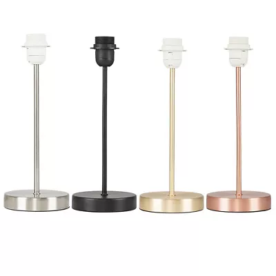 £11.99 • Buy Table Lamp Base  Modern Metal Stem Bedside / Living Room Lights Lighting