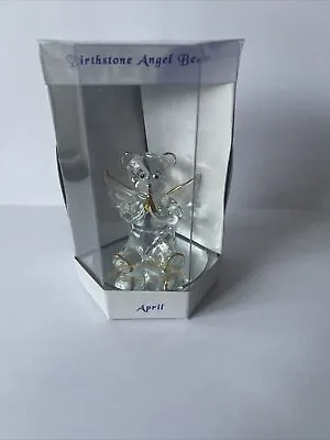 £8.99 • Buy Mayflower Glass Birthstone Angel Bear Gold Plated April