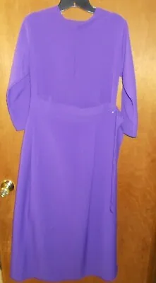 3Pieces Amish Mennonite Hand Made Ladies Purple Dress EUC Plain Clothing  • $24