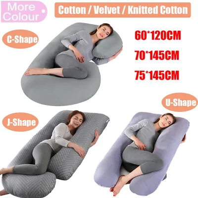 $29.99 • Buy Extra Large U/C/J Shape Pregnancy Pillow Maternity Belly Contoured Body