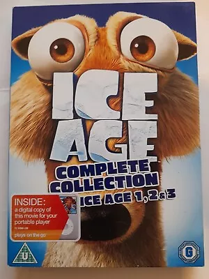 Ice Age: The Complete Collection 1 2 & 3 (DVD 2009 3 Disc Box Set Slipcover) • £1.99